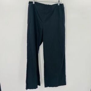 Igor Dobranic High Rise Straight Wide Leg Black Pants Size Medium
